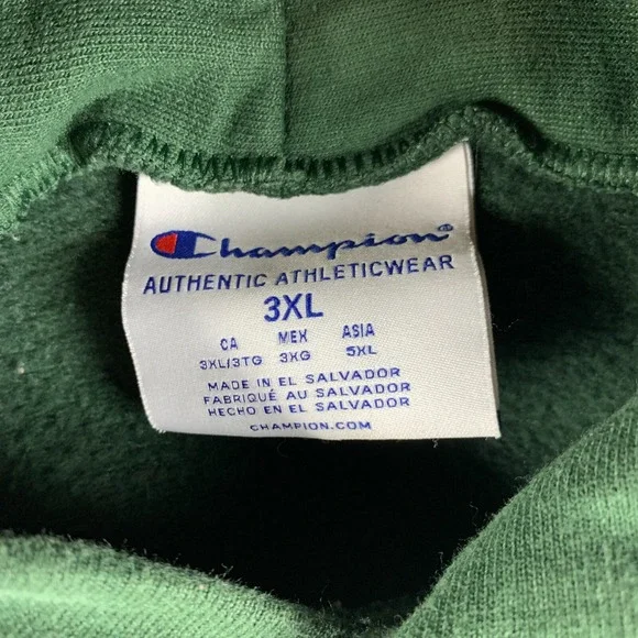 Northeastern State RiverHawks Hoodie Mens 3XL Green Champion NSU Sweatshirt - Picture 9 of 13